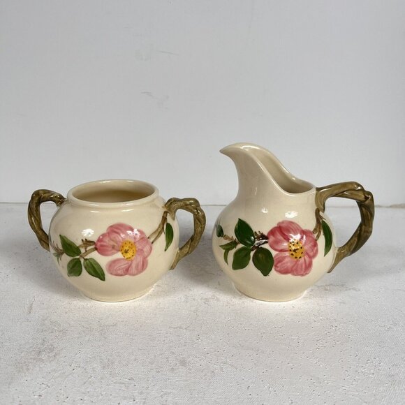 Franciscan Desert Rose Cream and Sugar Set Made in USA - Picture 1 of 5